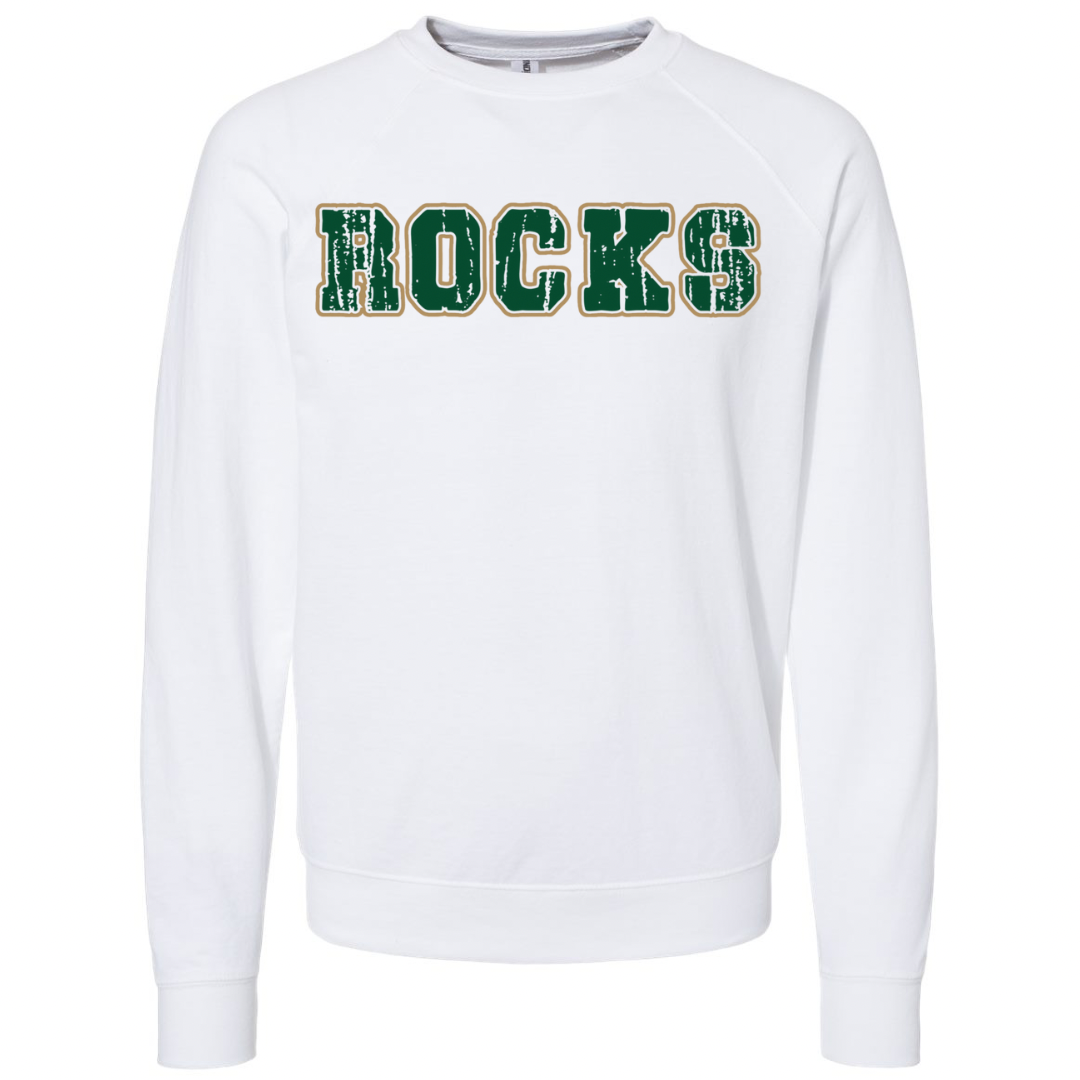 ROCKS - green lettering
