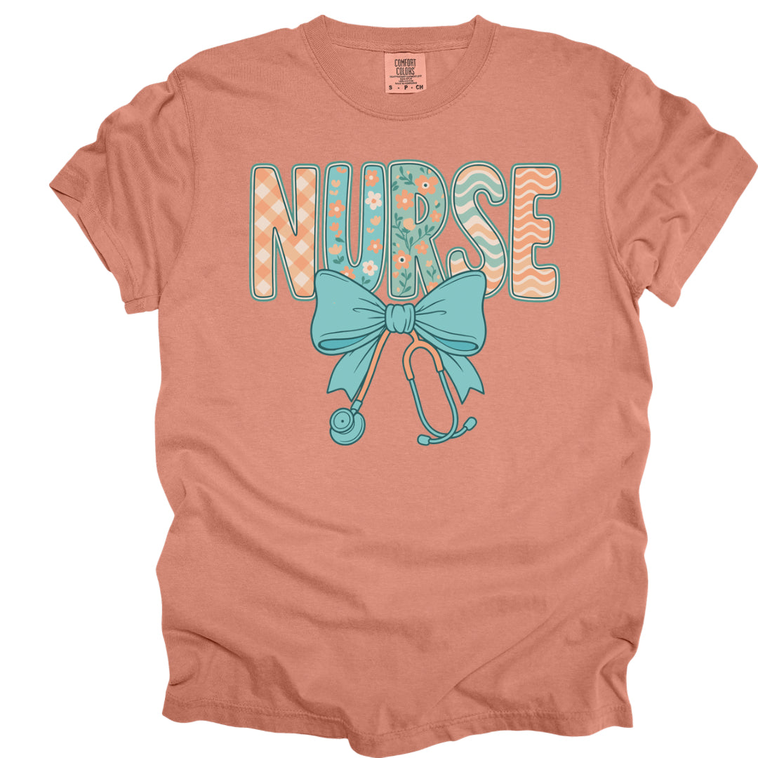 Nurse Green / Orange Design - Comfort Colors T-Shirt
