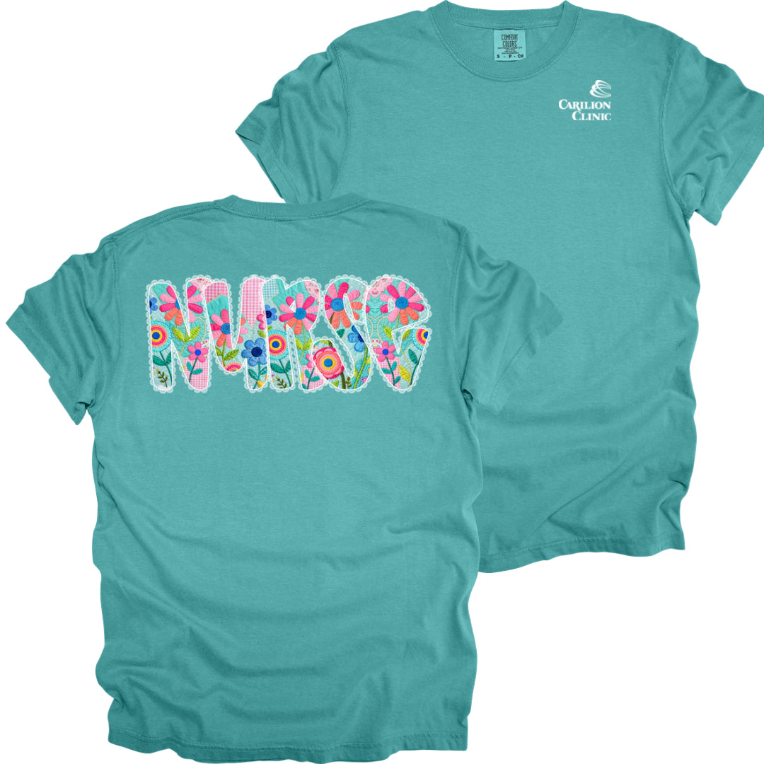 Carilion Clinic Faux Quilted Nurse - Comfort Colors T-Shirt