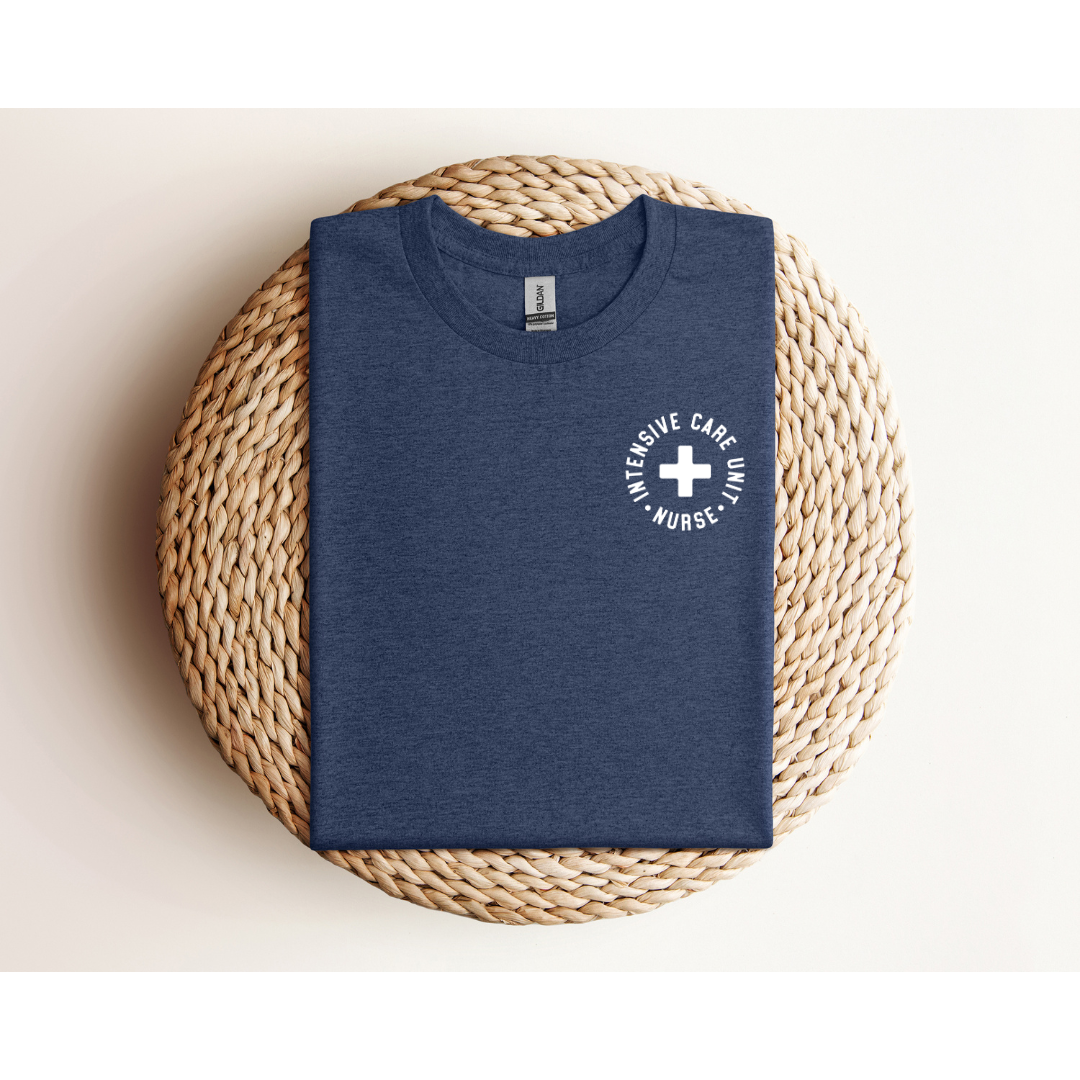 ICU Nurse with Medical Cross - Gildan 5000 & Comfort Colors 1717