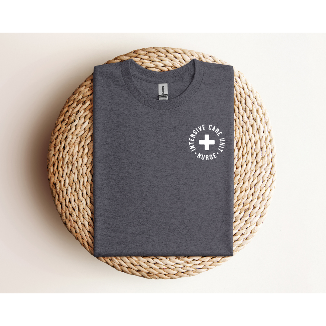 ICU Nurse with Medical Cross - Gildan 5000 & Comfort Colors 1717