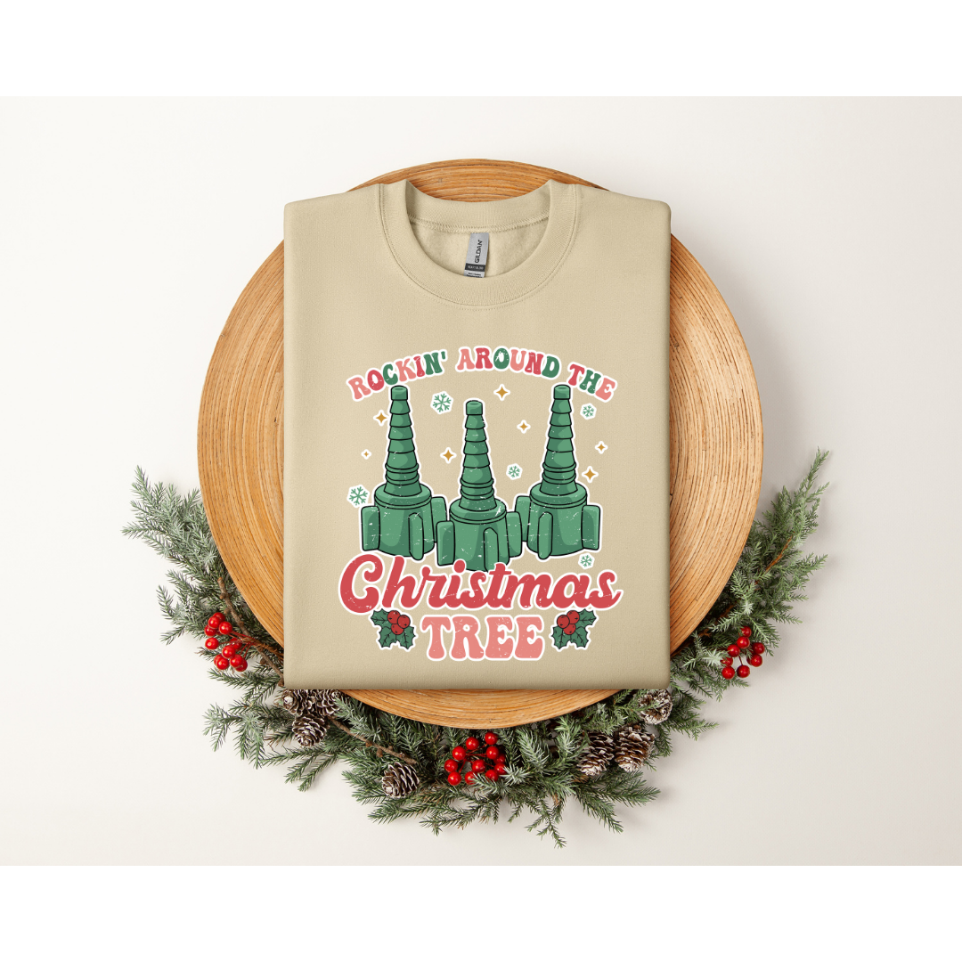 Oxygen's Rockin' Around the Christmas Tree - Gildan 5000, Gildan 18000, Comfort Colors 1717, & Comfort Colors 1566
