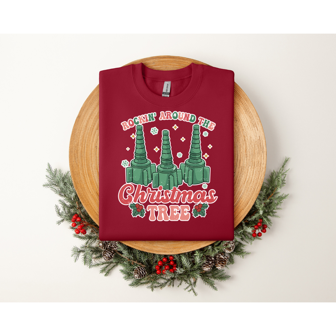 Oxygen's Rockin' Around the Christmas Tree - Gildan 5000, Gildan 18000, Comfort Colors 1717, & Comfort Colors 1566