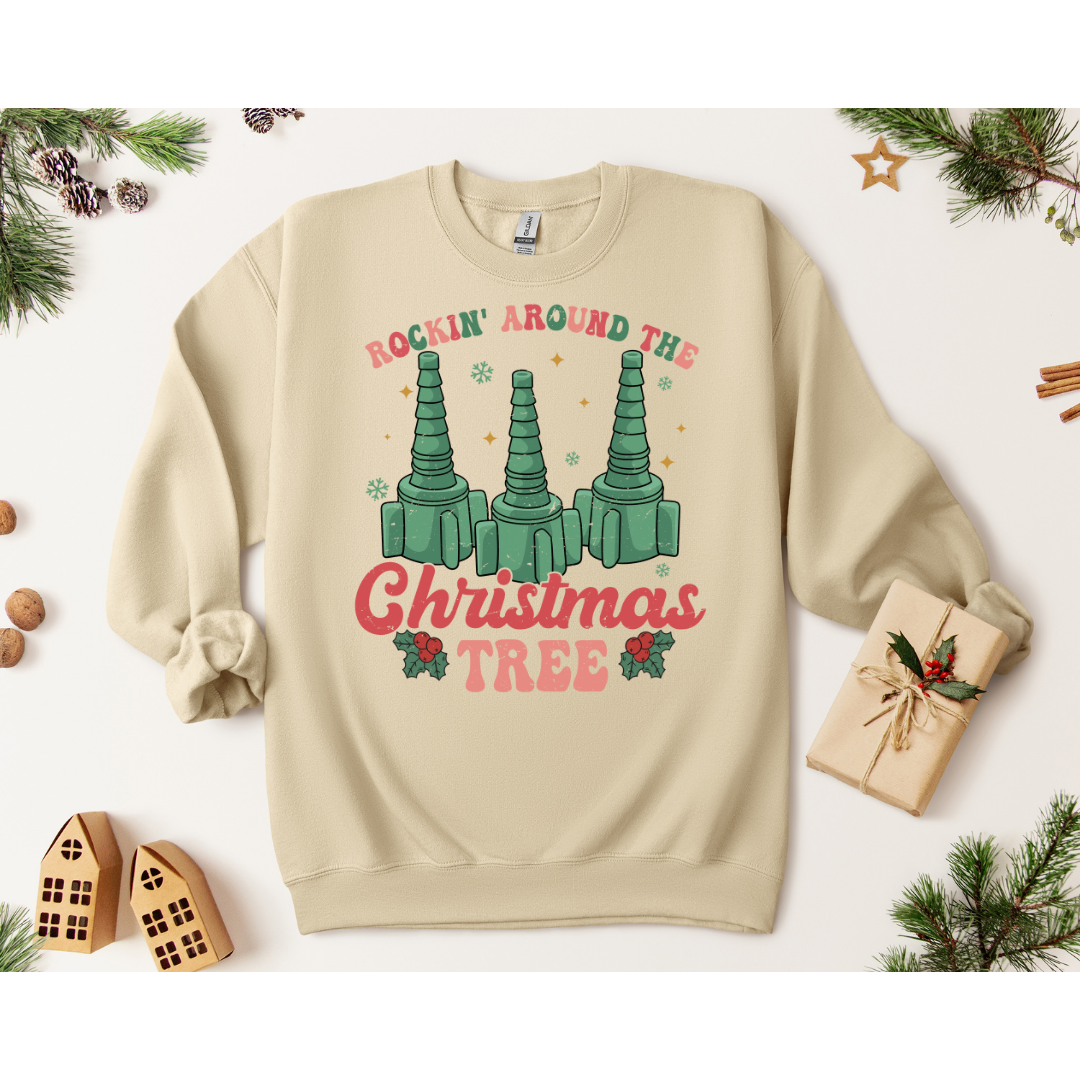 Oxygen's Rockin' Around the Christmas Tree - Gildan 5000, Gildan 18000, Comfort Colors 1717, & Comfort Colors 1566