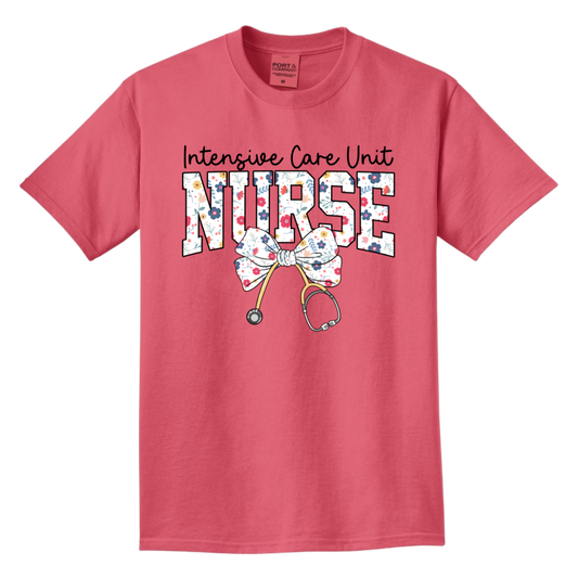 Unit Specialties Stethoscope Bow - Port & Company Beach Wash Tee