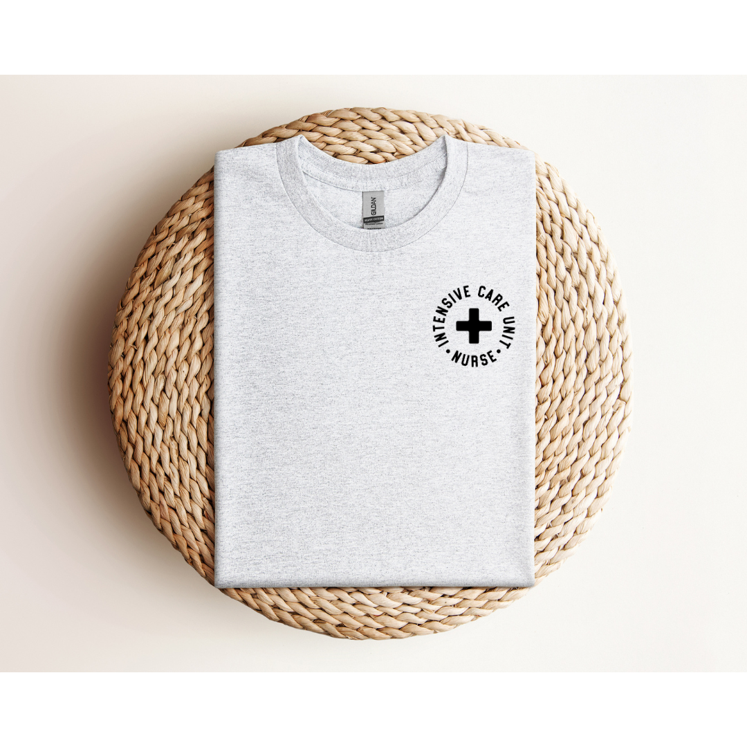 ICU Nurse with Medical Cross - Gildan 5000 & Comfort Colors 1717