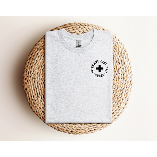 ICU Nurse with Medical Cross - Gildan 5000 & Comfort Colors 1717