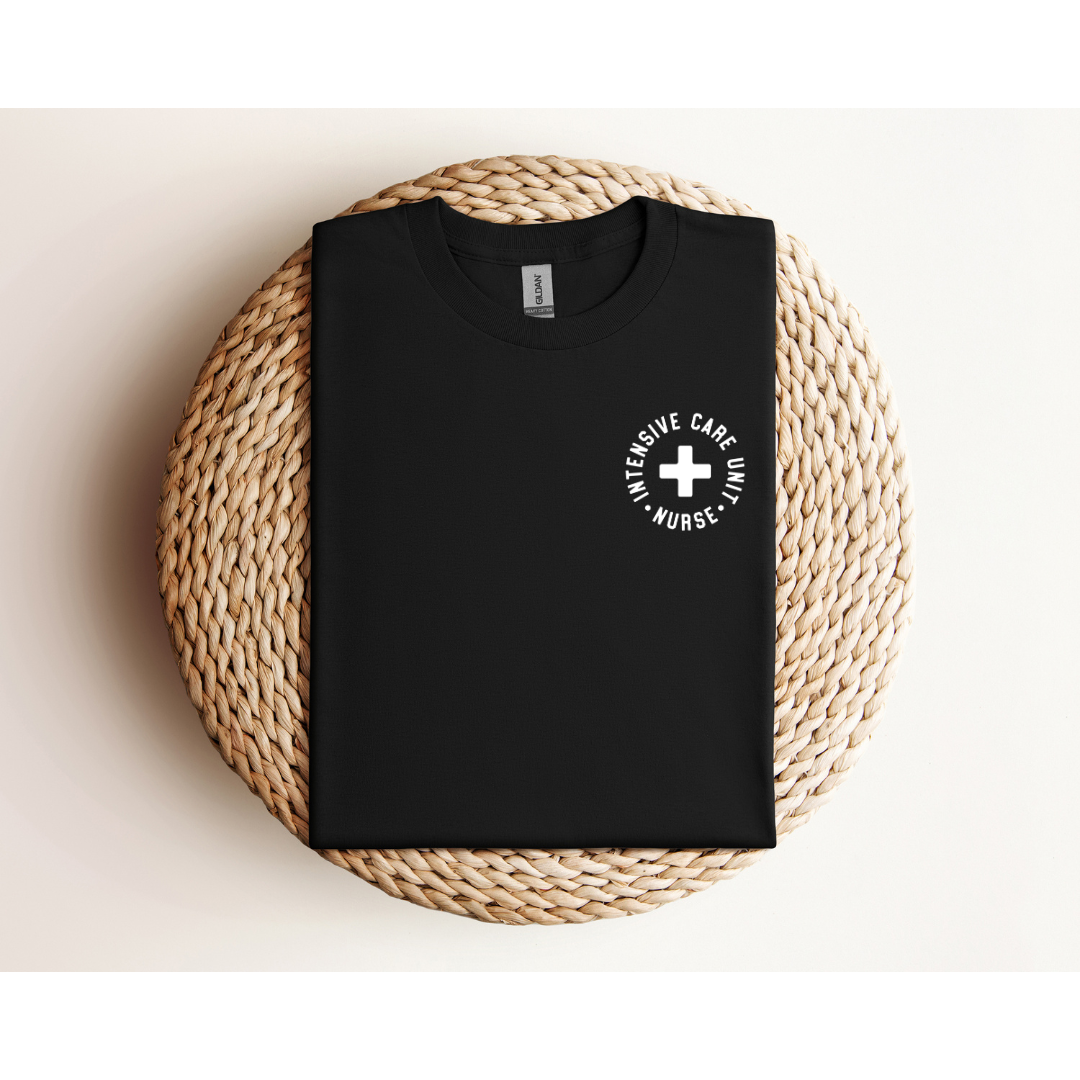 ICU Nurse with Medical Cross - Gildan 5000 & Comfort Colors 1717