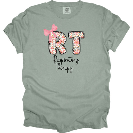 Respiratory Therapy Pink Spring Design - Comfort Colors T-Shirt
