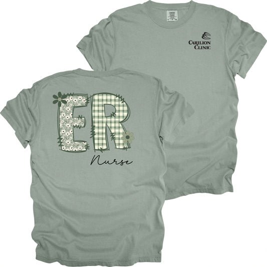 Carilion Clinic Nurse with Department in Sage - Comfort Colors T-Shirt