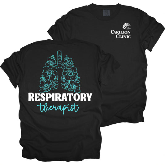Carilion Clinic Lung Outline Respiratory Therapist - Comfort Colors T-shirt
