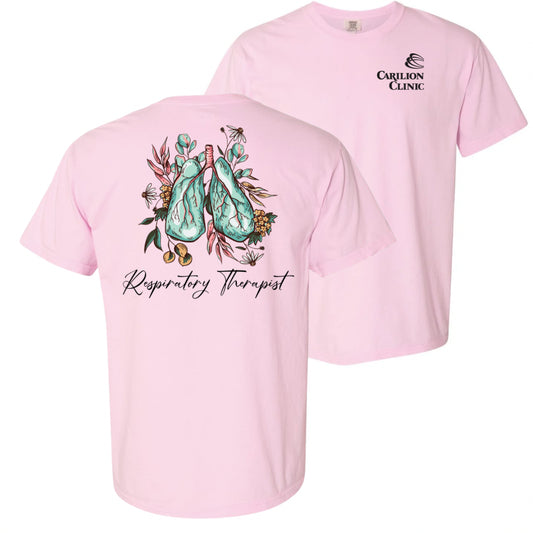 Carilion Clinic Wildflower Lungs Respiratory Therapist - Comfort Colors T-Shirt