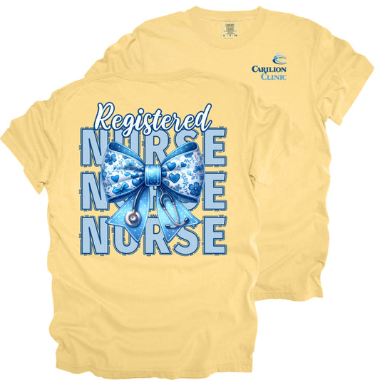 Carilion Clinic Nurse with Blue Bow