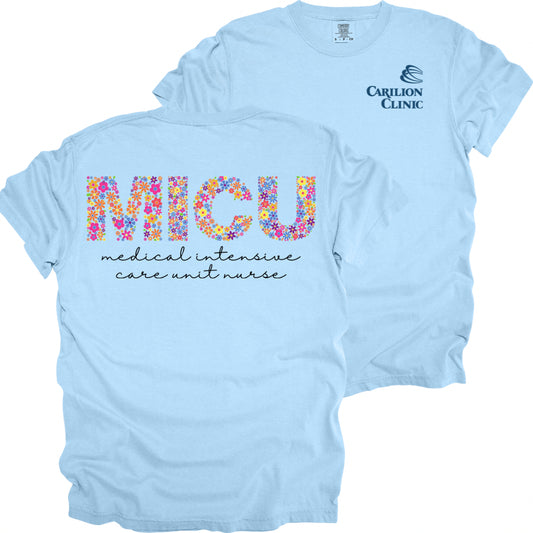 Carilion Clinic Floral MICU - Comfort Colors T-Shirt