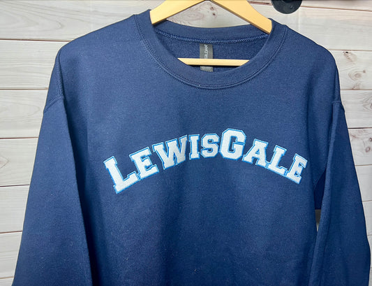 Glitter Embroidered LewisGale Gildan Crewneck Sweatshirt