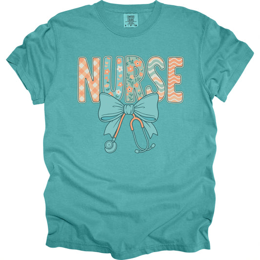 Nurse Green / Orange Design - Comfort Colors T-Shirt