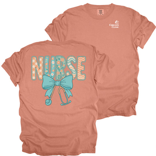 Carilion Clinic Nurse Green / Orange Design - Comfort Colors T-Shirt