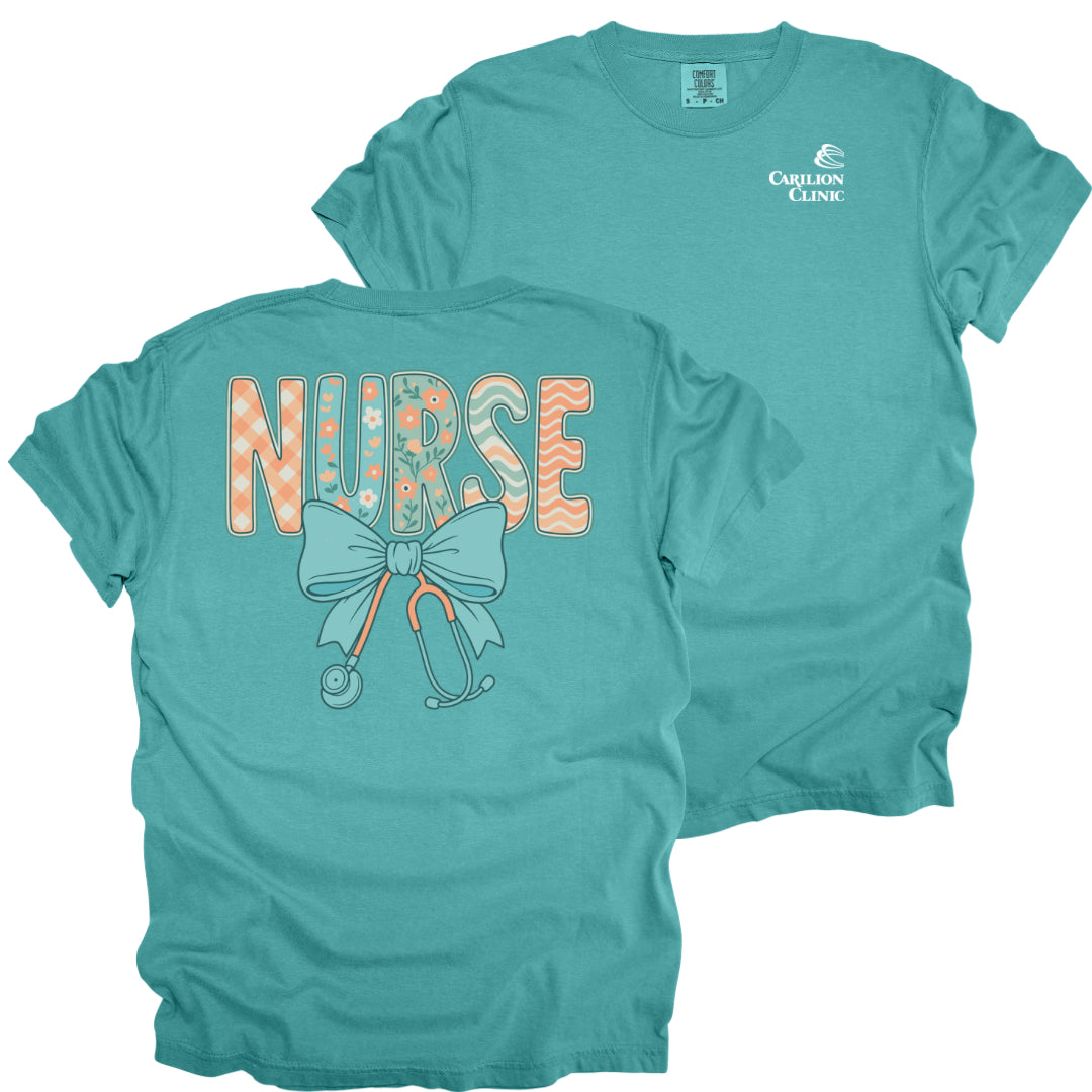 Carilion Clinic Nurse Green / Orange Design - Comfort Colors T-Shirt